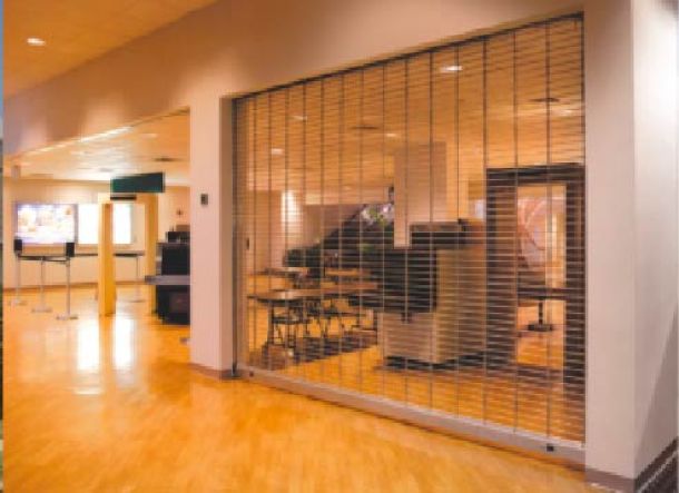 commercial roll up doors on a store