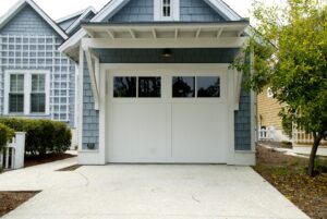 White garage doors installed by a garage doors Miami company